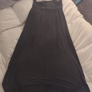 Grey Maxi Skirt Modest 95% Rayon